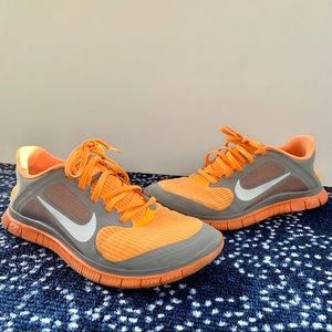 Nike Free Women’s 10 orange and gray